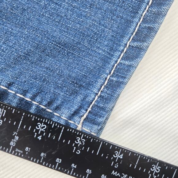 Ariat R.E.A.L Mid Rise Stretch Icon Stackable Straight Leg Jean in Ocean Size 28 - Picture 9 of 10